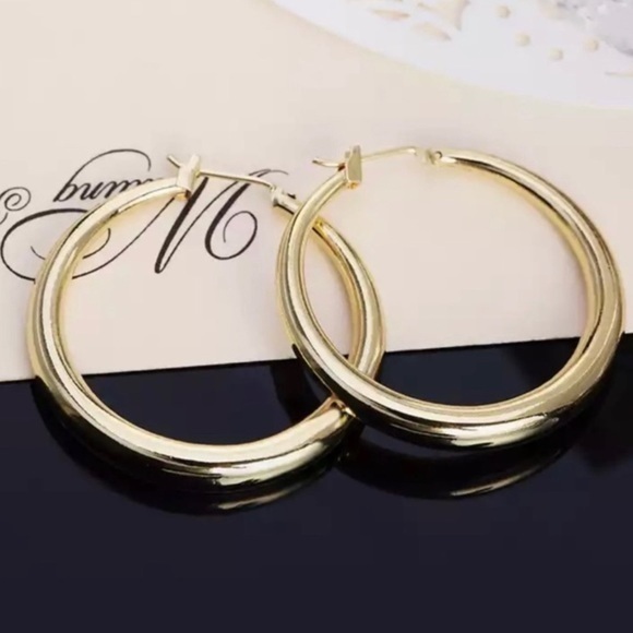 16k Yellow Gold Hoop Earrings